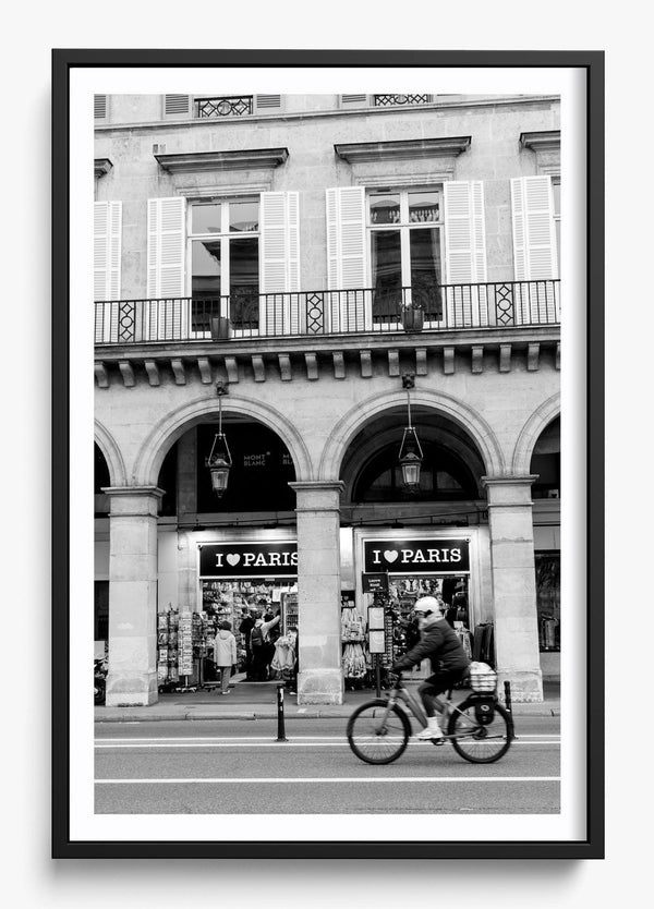 Roll Through Paris in a Black frame