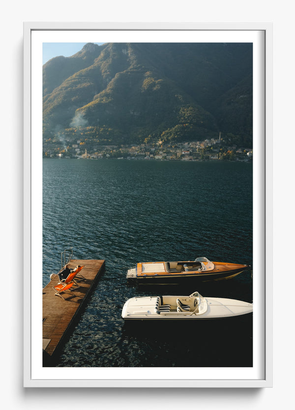 Como From Above in a White frame