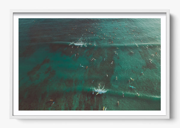 Hurry Up, Wait in a White frame