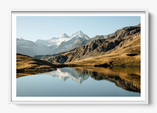 Reflections of the Alps in a White frame