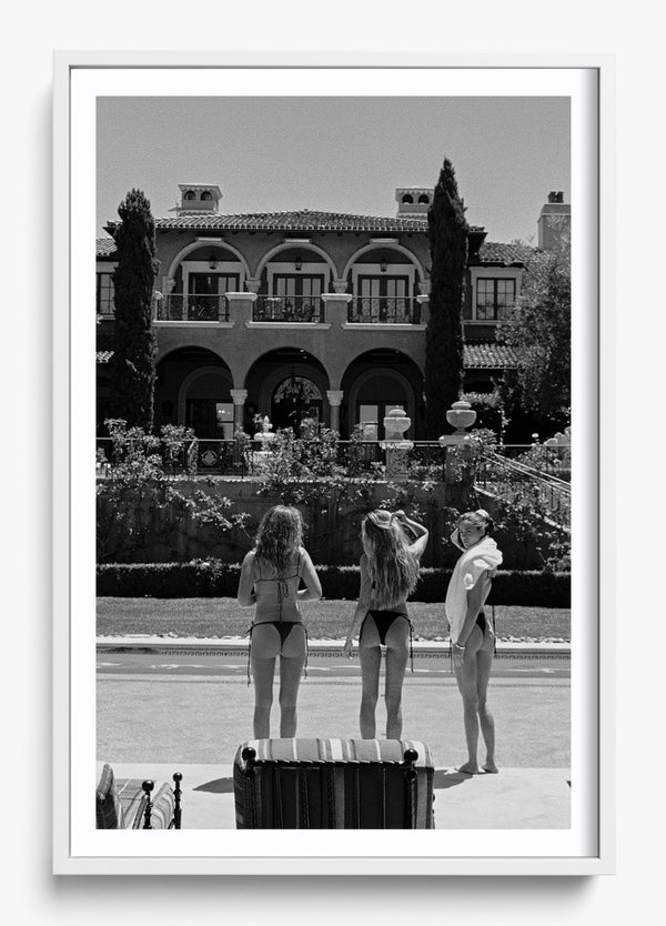 Poolside Society in a White frame