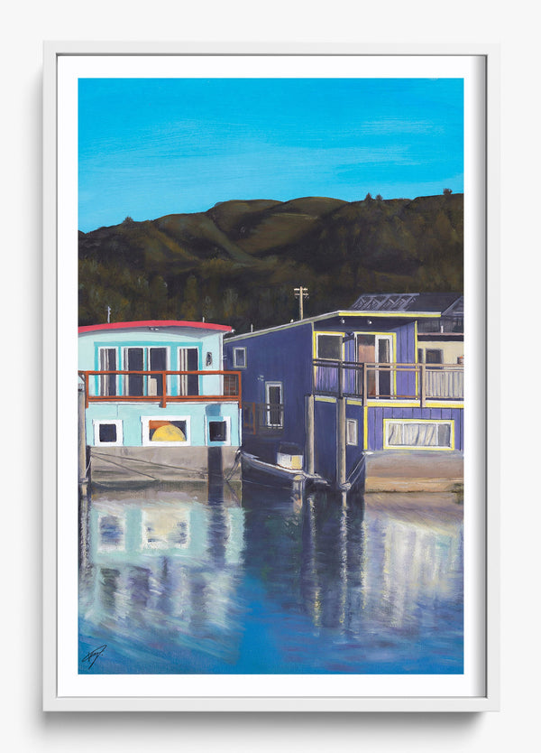 Morning Reflections in a White frame