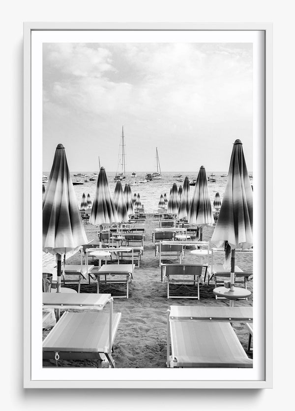 Amalfi O'Clock in a White frame