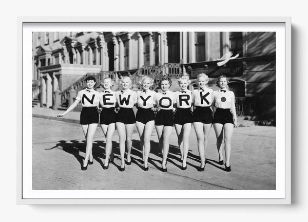 Back In NYC in a White frame