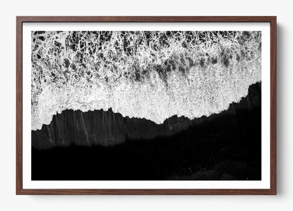 Black Shores At Dawn in a Heritage Walnut frame