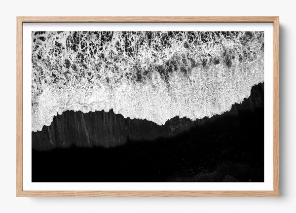 Black Shores At Dawn in a Hickory frame