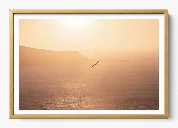 Caldera Sunset in a Gold frame