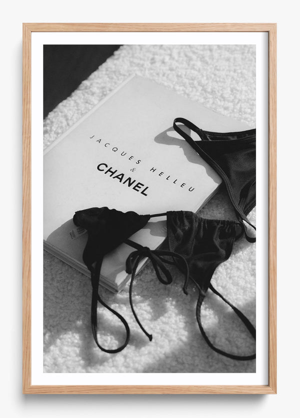 Come Here Chanel in a Hickory frame