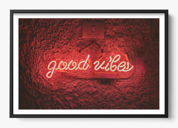 Good Vibes Only in a Black frame