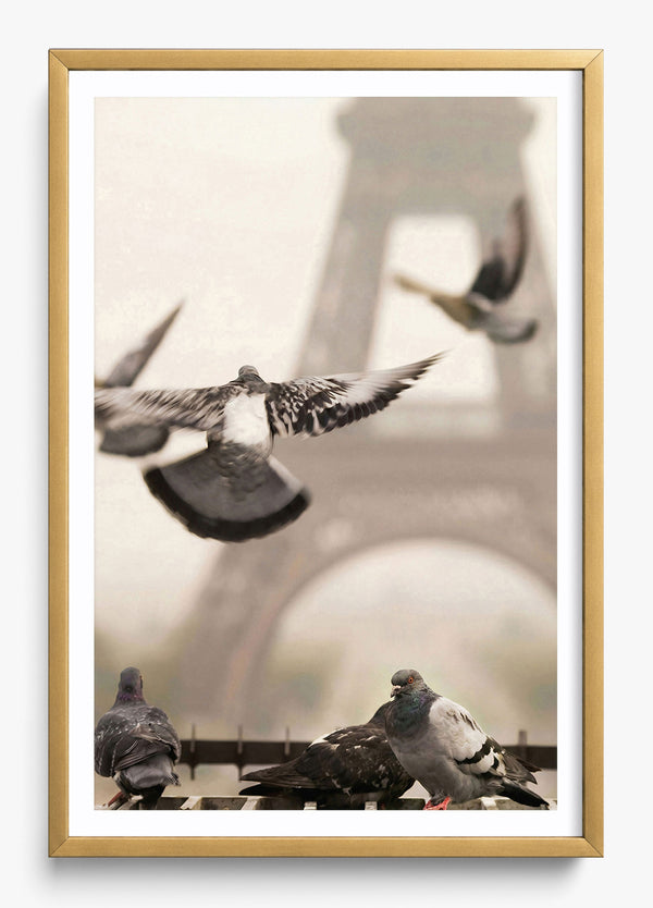 Good Morning Paris in a Gold frame