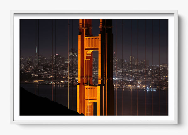 Good Night San Fran in a White frame