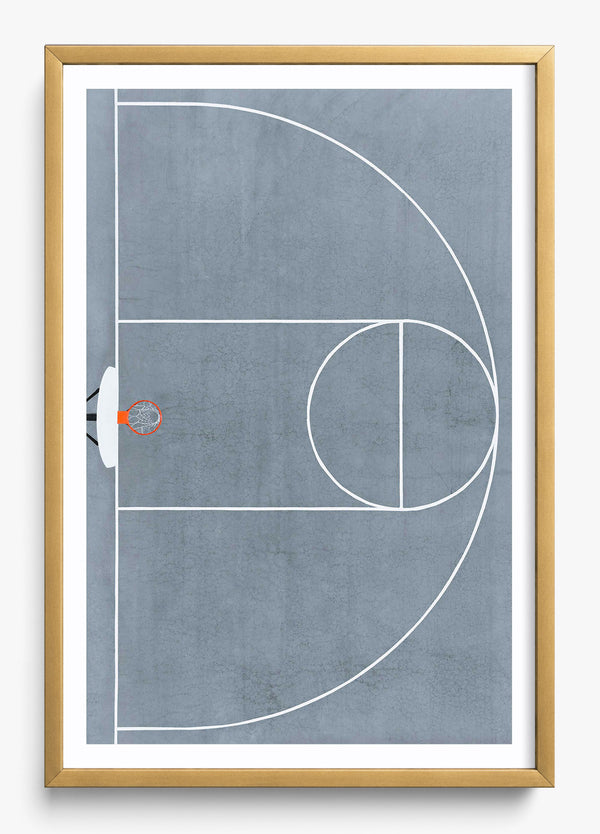 Half Court in a Gold frame
