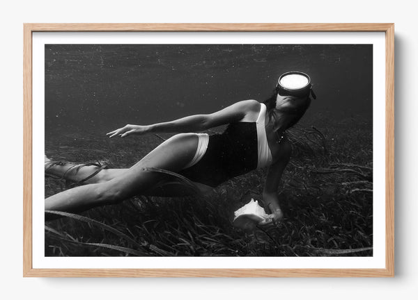 Her Searching in a Hickory frame