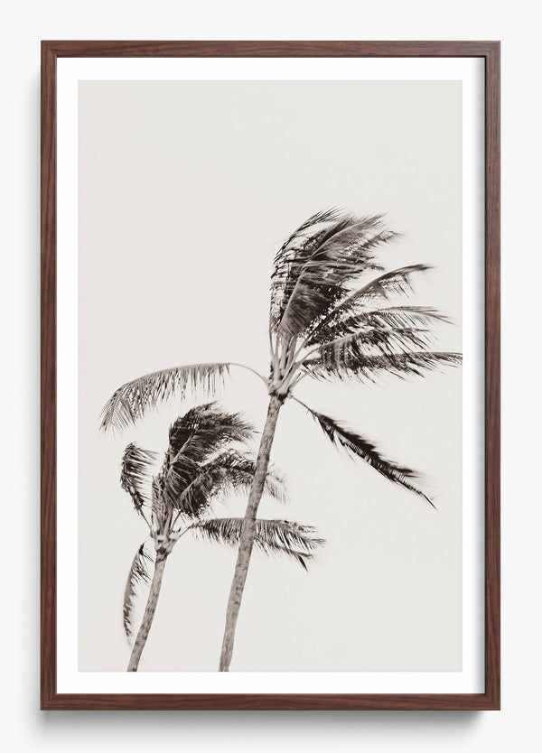 Island Breezy in a Heritage Walnut frame
