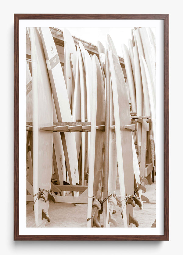 Lined Up in a Heritage Walnut frame