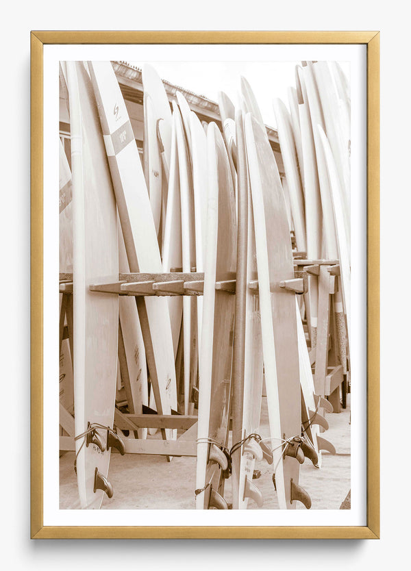 Lined Up in a Gold frame