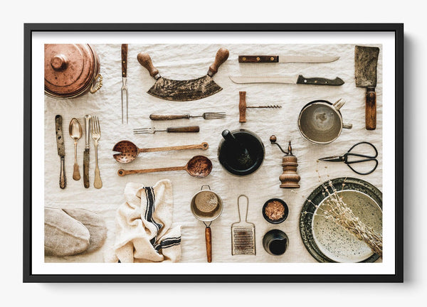 My Mother's Table in a Black frame