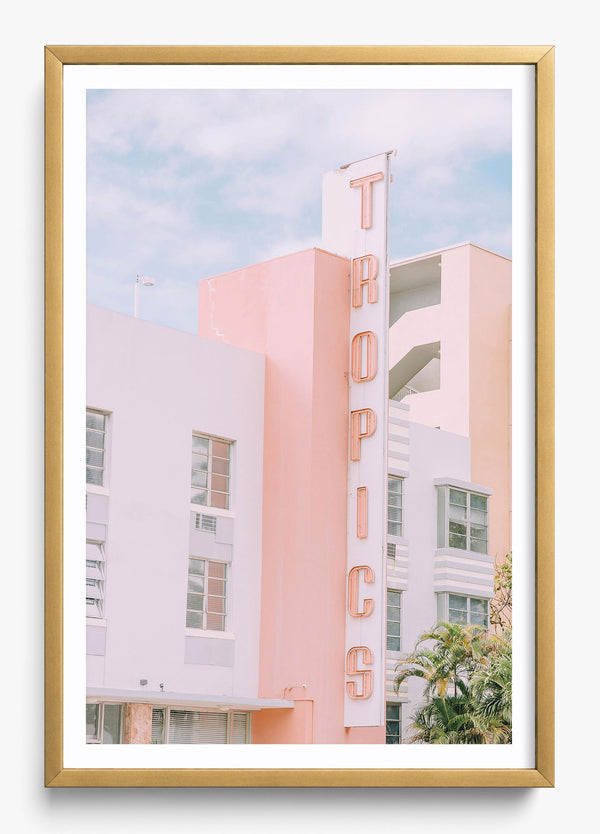 Meet Me In Miami in a Gold frame