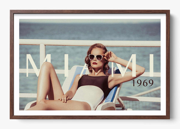 Miami | 1969 in a Heritage Walnut frame