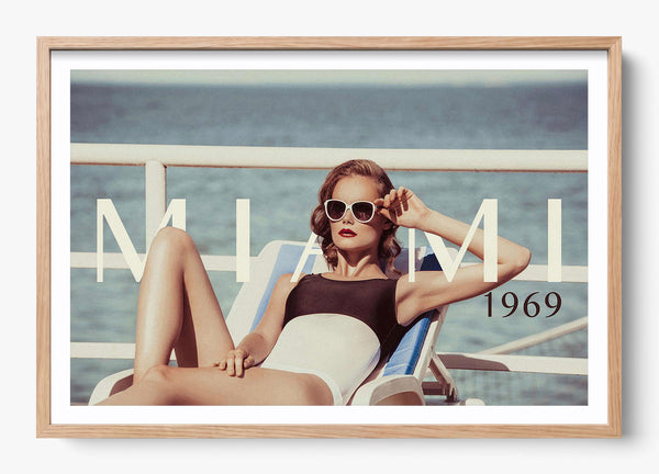 Miami | 1969 in a Hickory frame
