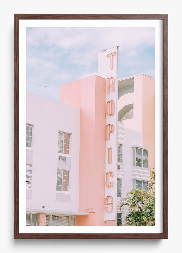 Meet Me In Miami in a Heritage Walnut frame