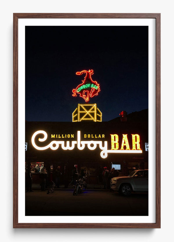 OG Cowboy Bar in a Heritage Walnut frame