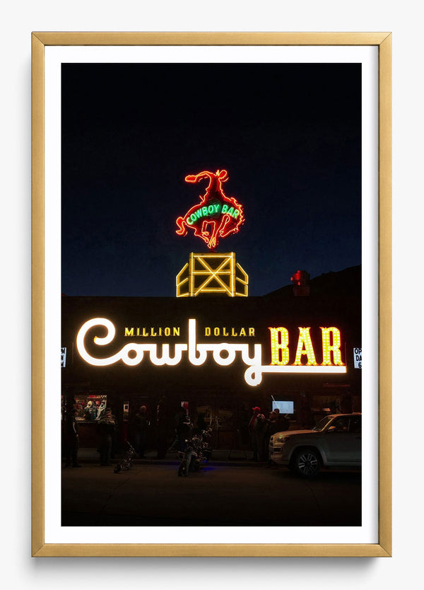 OG Cowboy Bar in a Gold frame