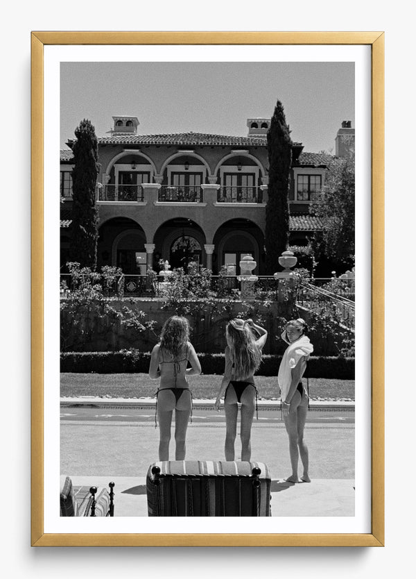 Poolside Society in a Gold frame