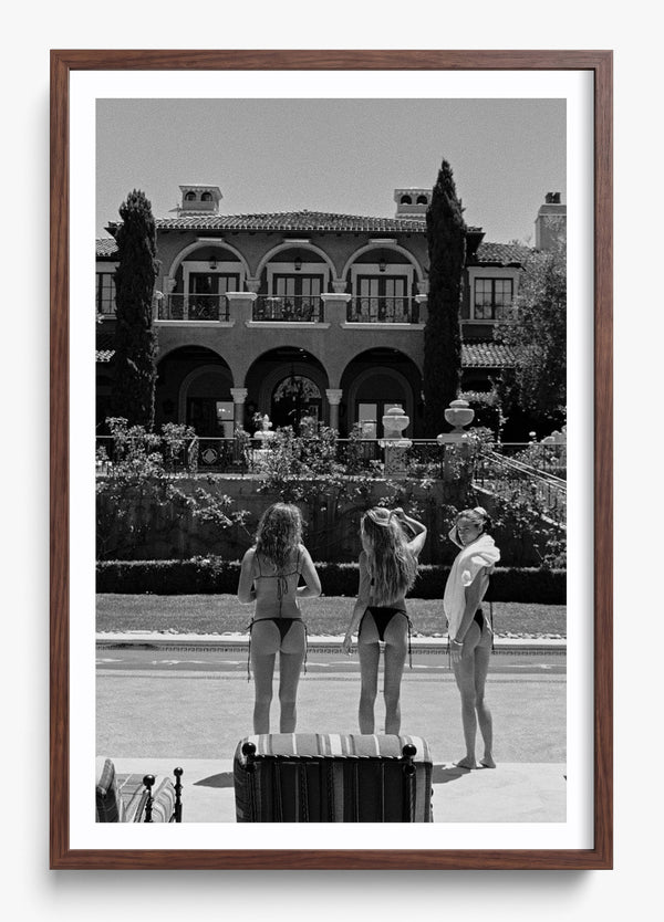 Poolside Society in a Heritage Walnut frame