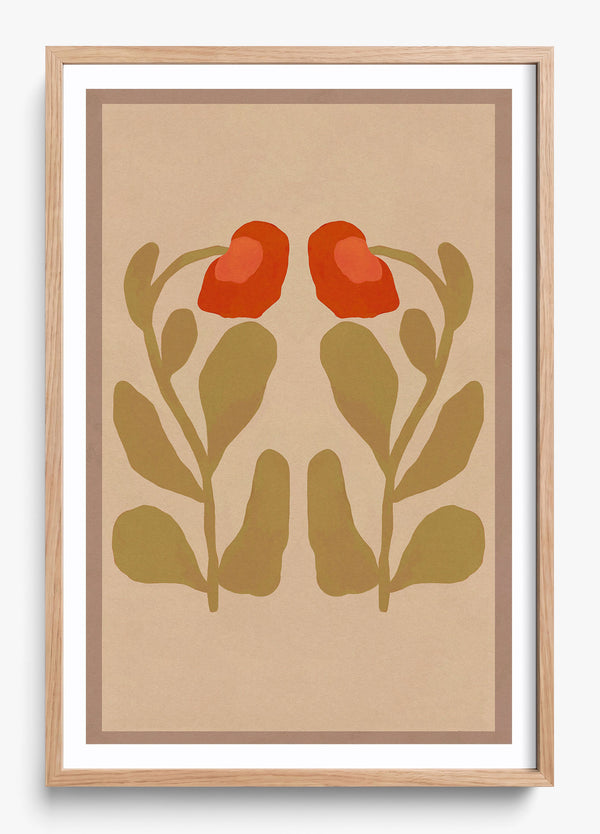 Blooming Together in a Hickory frame
