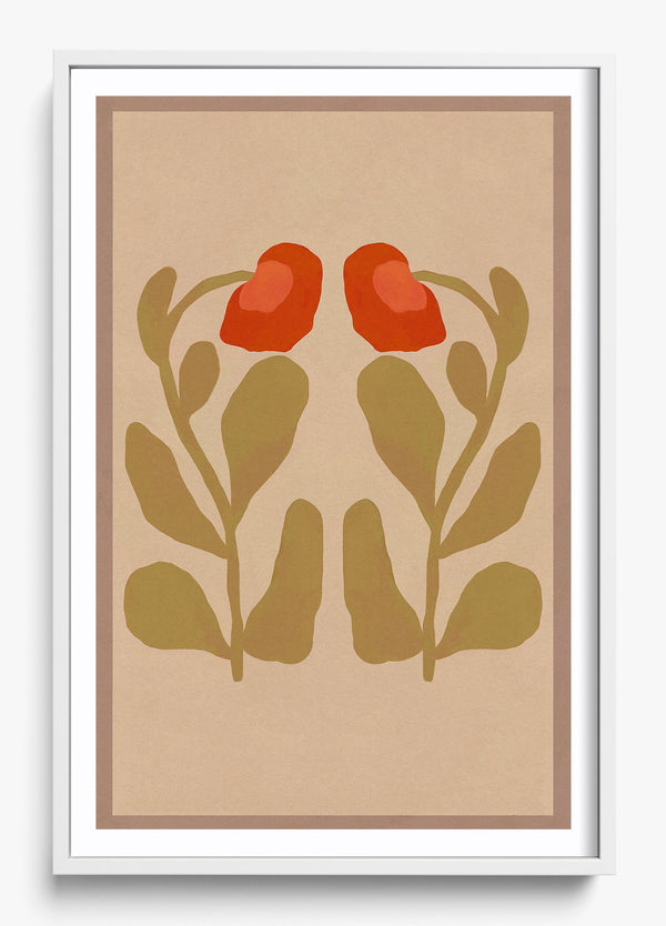 Blooming Together in a White frame