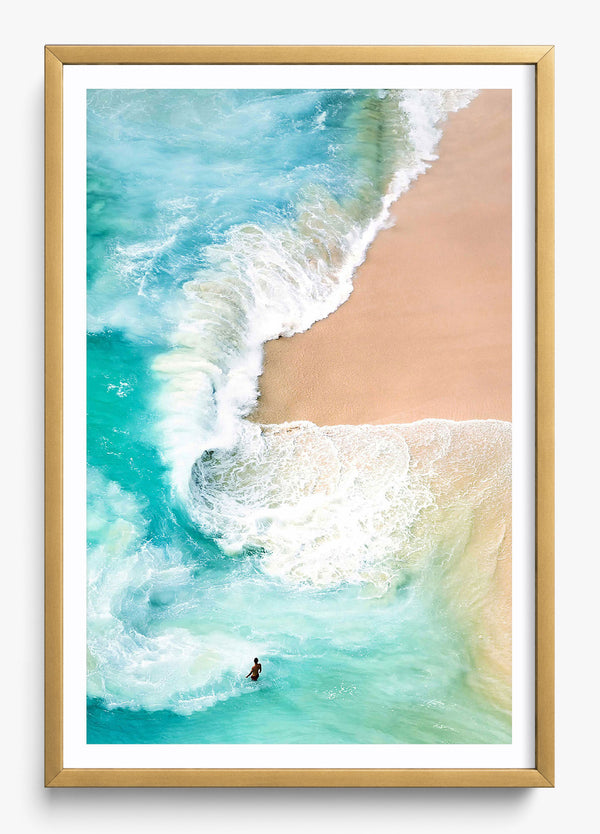Riptides of Indonesia in a Gold frame