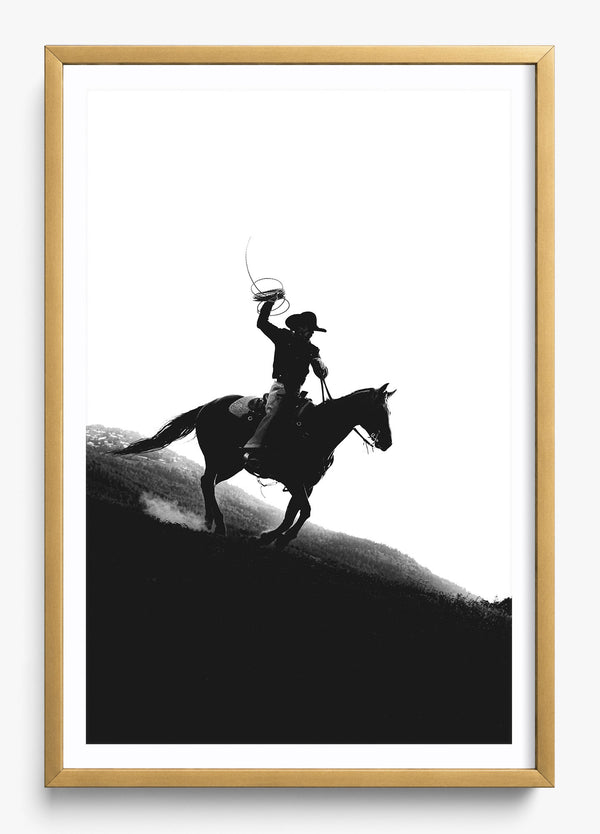 Roped In in a Gold frame
