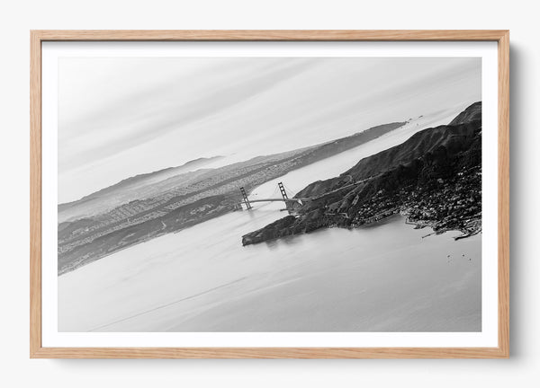 San Francisco Bay in a Hickory frame