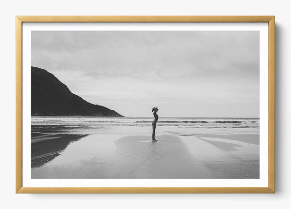 Savouring Solitude in a Gold frame