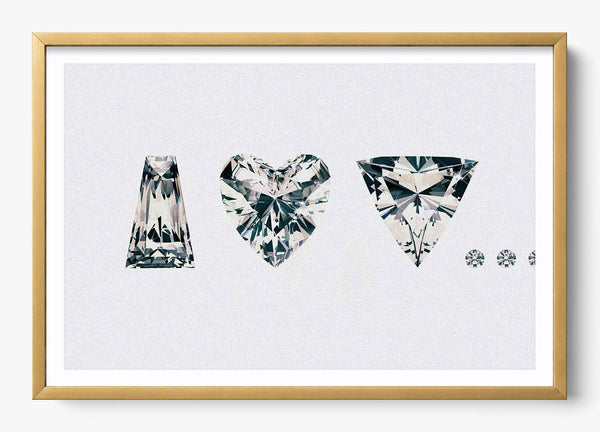 Say It With Diamonds in a Gold frame