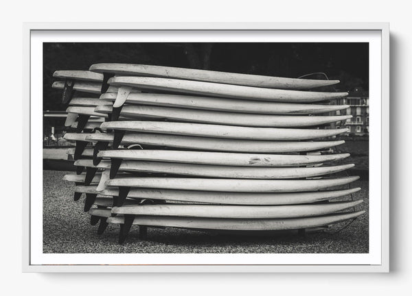 Surf Stacked in a White frame