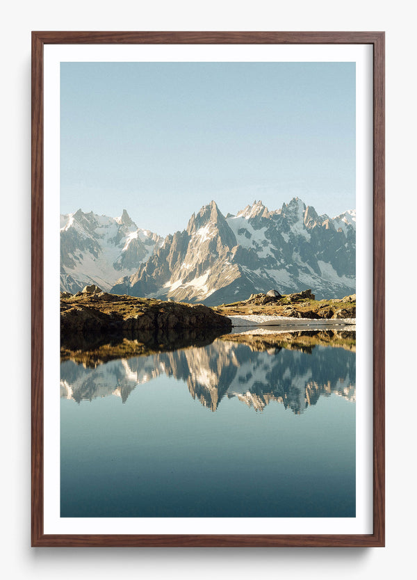 Swiss Reflection in a Heritage Walnut frame