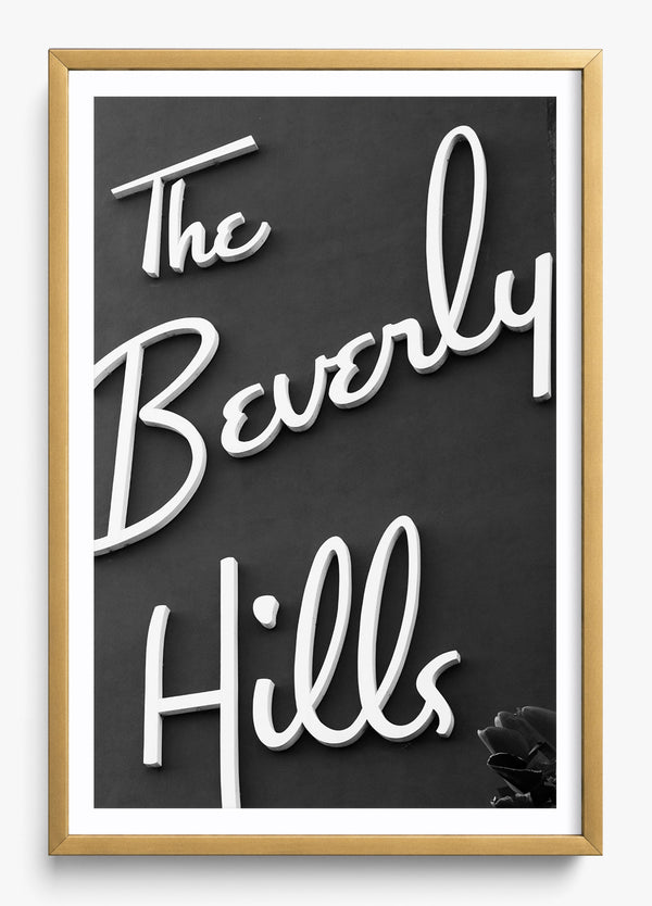 The Beverly Hills in a Gold frame