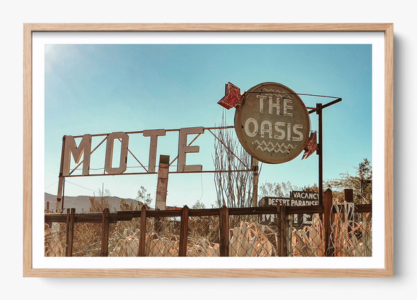 The Oasis Motel in a Hickory frame