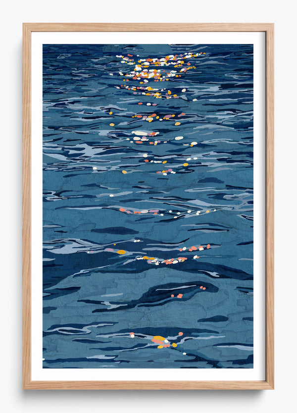 Sea Of Light in a Hickory frame