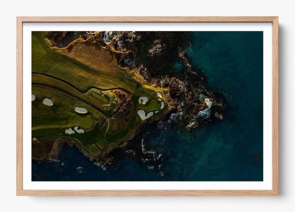 The Seventh Green in a Hickory frame