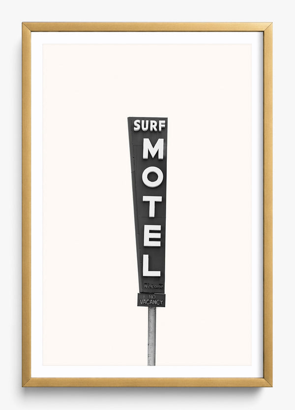 The Surf Motel in a Gold frame