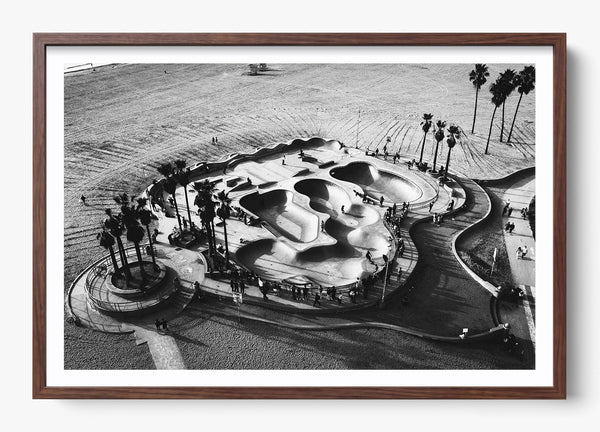 Venice From Above in a Heritage Walnut frame