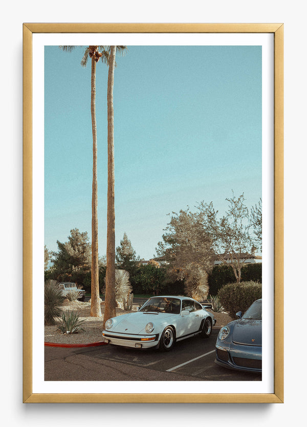 Wait In Palm Springs in a Gold frame
