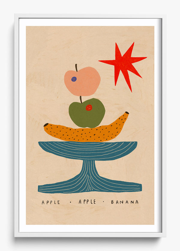 Fruit Stand in a White frame