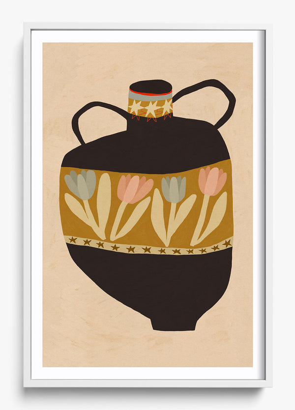 The Flower Pot in a White frame