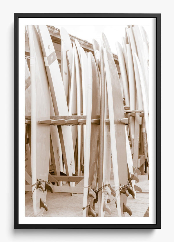 Lined Up in a Black frame