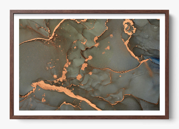 Copper Current in a Heritage Walnut frame