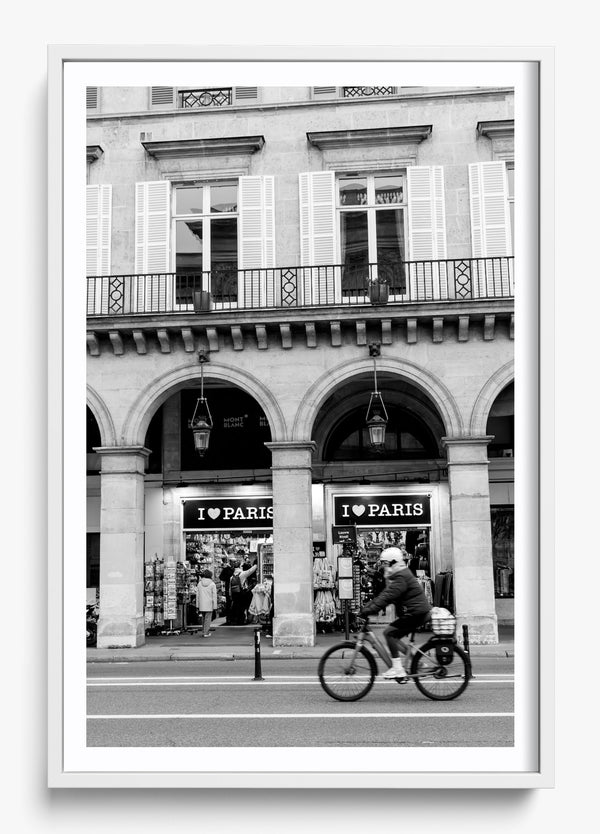 Roll Through Paris in a White frame